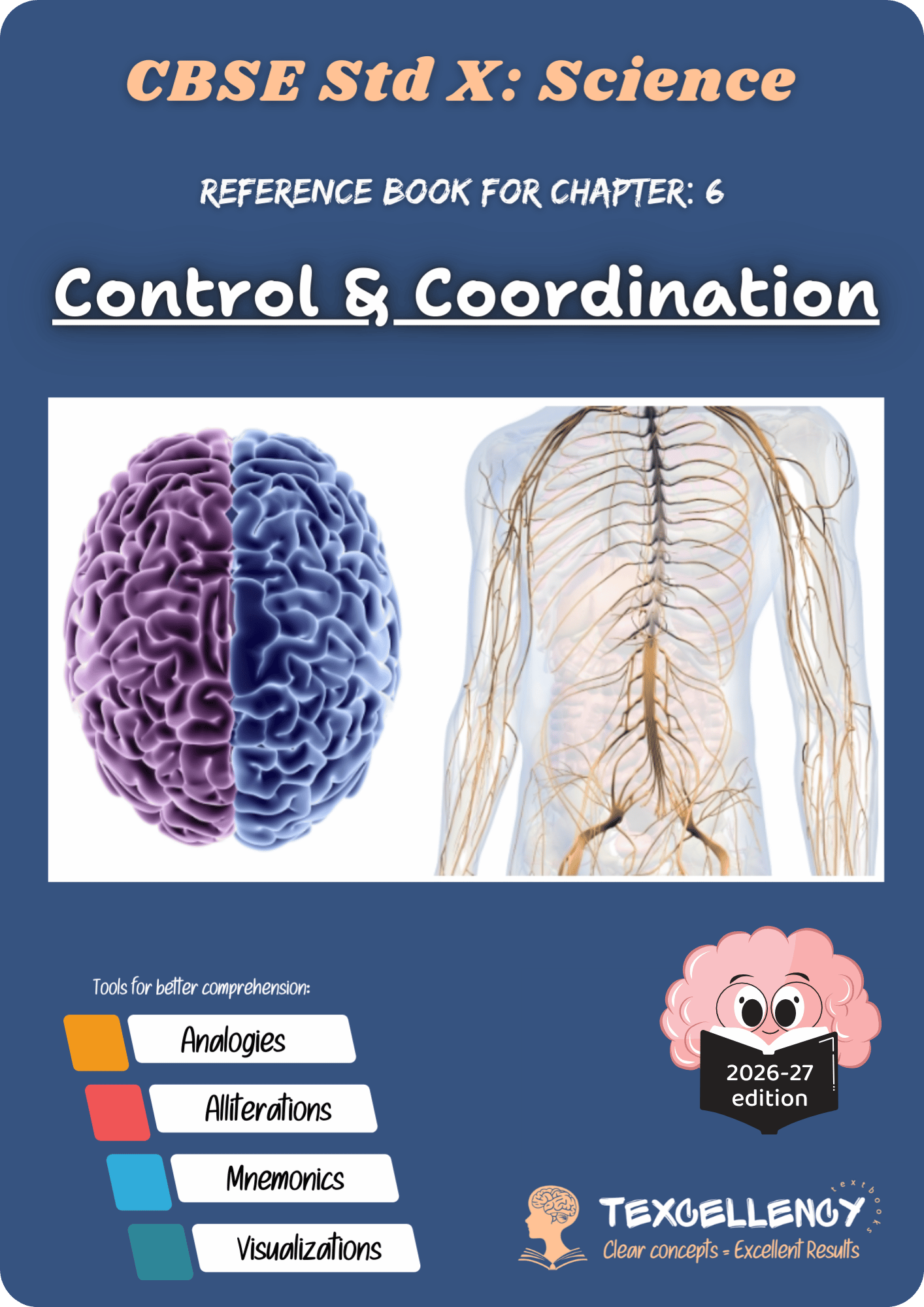 Control and Coordination — Easy CBSE Class 10 Science Book CBSE Class 10 Science Book Texcellency Control and Coordination Class 10 easy book CBSE