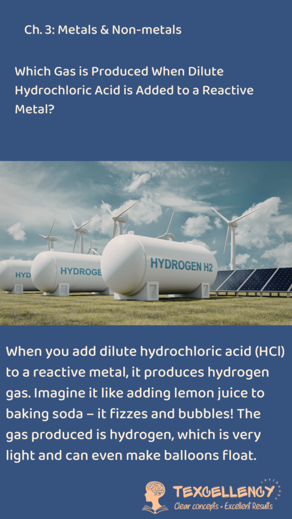 Which Gas is Produced When Dilute Hydrochloric Acid is Added to a Reactive Metal